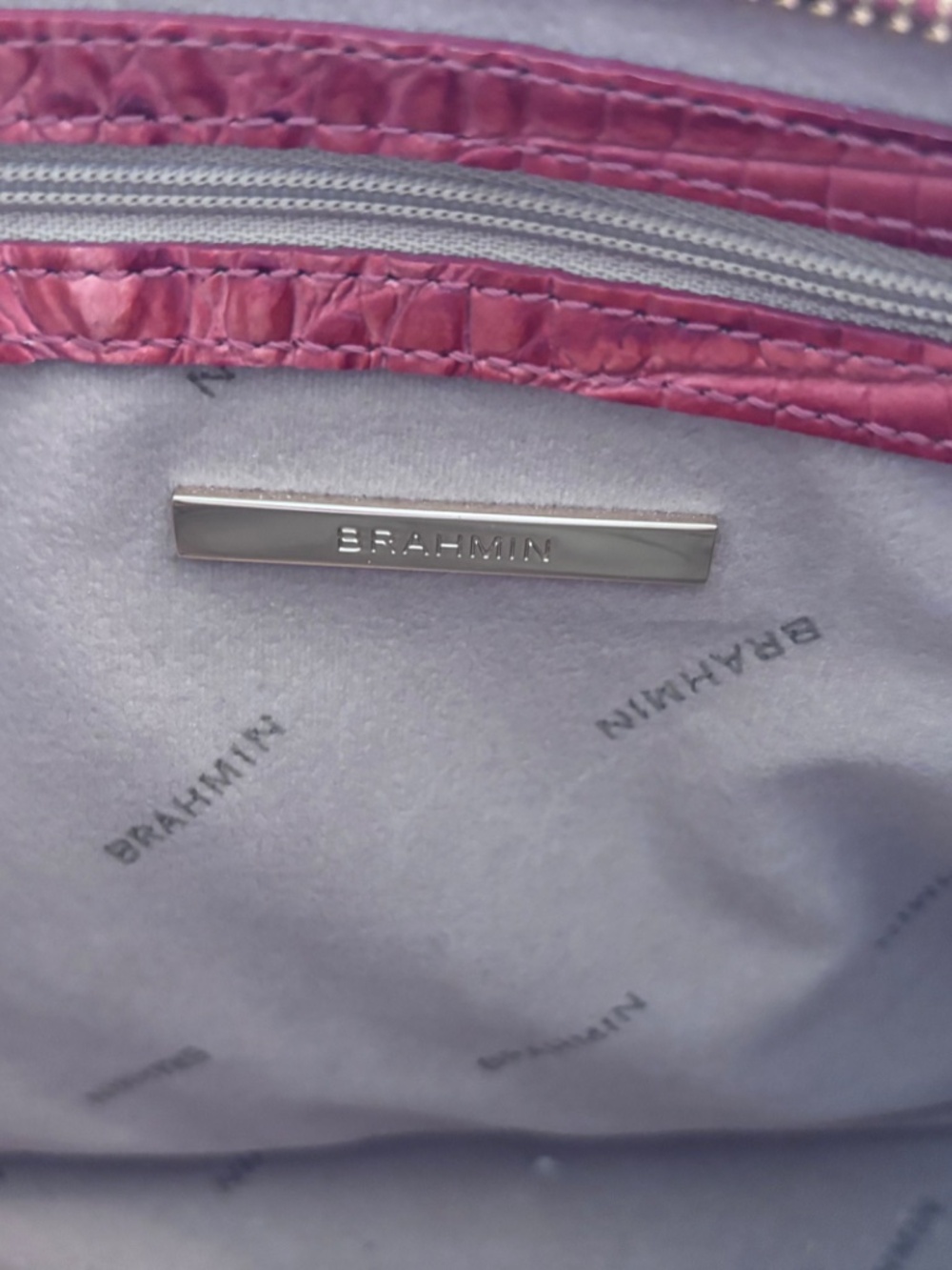 EUC Brahmin Melbourne Satchel and Matching Wallet in Beautiful Pecan - Picture 11 of 16